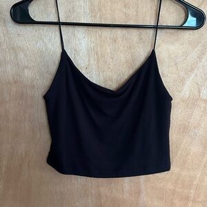 Aritzia Elegant Black cropCami Top